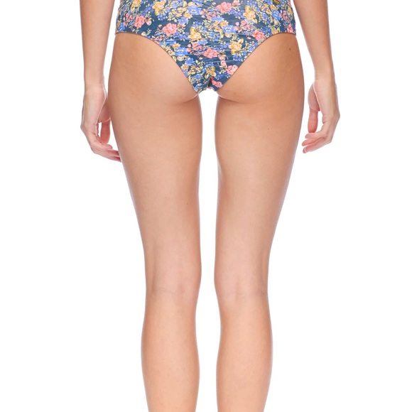 Eidon Blue & Pink Floral Print Bikini Top Set XL Top Large Bottoms Moxie Rebel - Picture 4 of 9